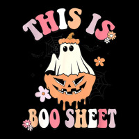 Groovy This Is Boo Sheet Floral Ghost Halloween Costume V-neck Tee | Artistshot