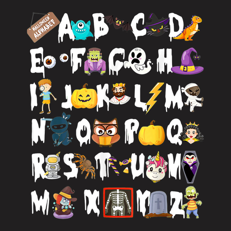 Halloween Alphabet Abcs Learning Kindergarten T-shirt | Artistshot