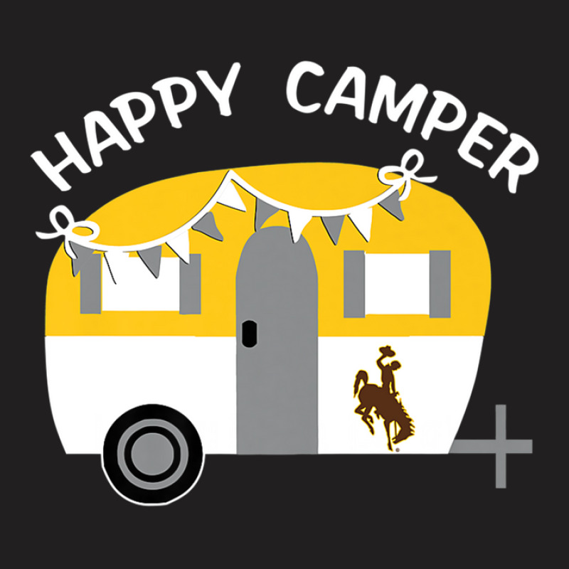 Wyoming Cowboys Camping - Vintage Camping Car Student T-shirt | Artistshot