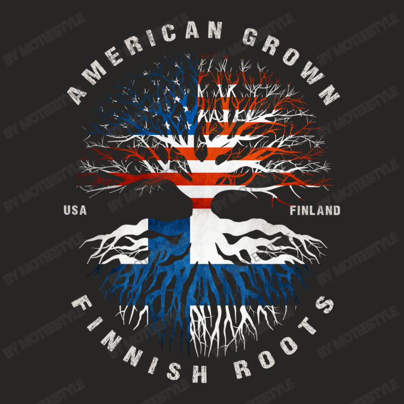 American Grown Finnish Roots Finland Flag Ladies Fitted T-Shirt by moteestyle | Artistshot