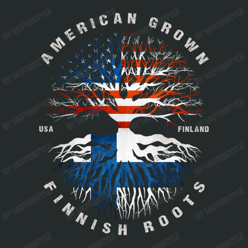 American Grown Finnish Roots Finland Flag Women's Triblend Scoop T-shirt by moteestyle | Artistshot