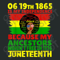 Happy Juneteenth Is My Independence Day Free Black 1865 Characters Vid Women's Triblend Scoop T-shirt | Artistshot