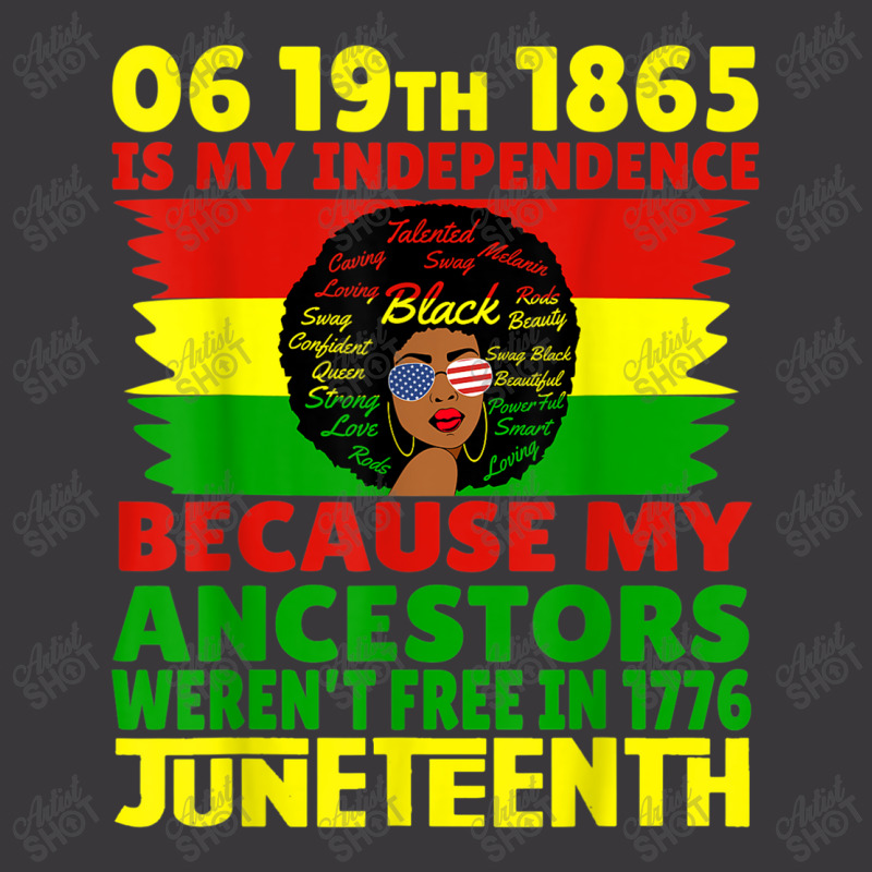 Happy Juneteenth Is My Independence Day Free Black 1865 Characters Vid Ladies Curvy T-Shirt by RoyDesign | Artistshot