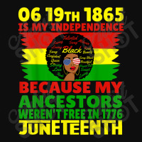 Happy Juneteenth Is My Independence Day Free Black 1865 Characters Vid Crop Top | Artistshot