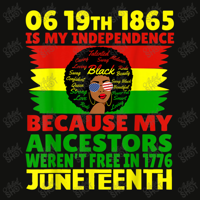 Happy Juneteenth Is My Independence Day Free Black 1865 Characters Vid Scorecard Crop Tee by RoyDesign | Artistshot