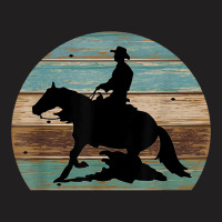 Western Cowboy Reining Horse Sliding Stop Vintage Style T-shirt | Artistshot