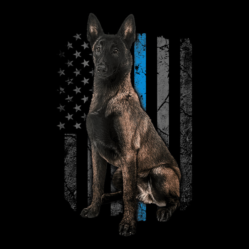 Thin Blue Line American Flag Belgian Malinois Police Dog Women's V-Neck T-Shirt by LorettaSharron | Artistshot