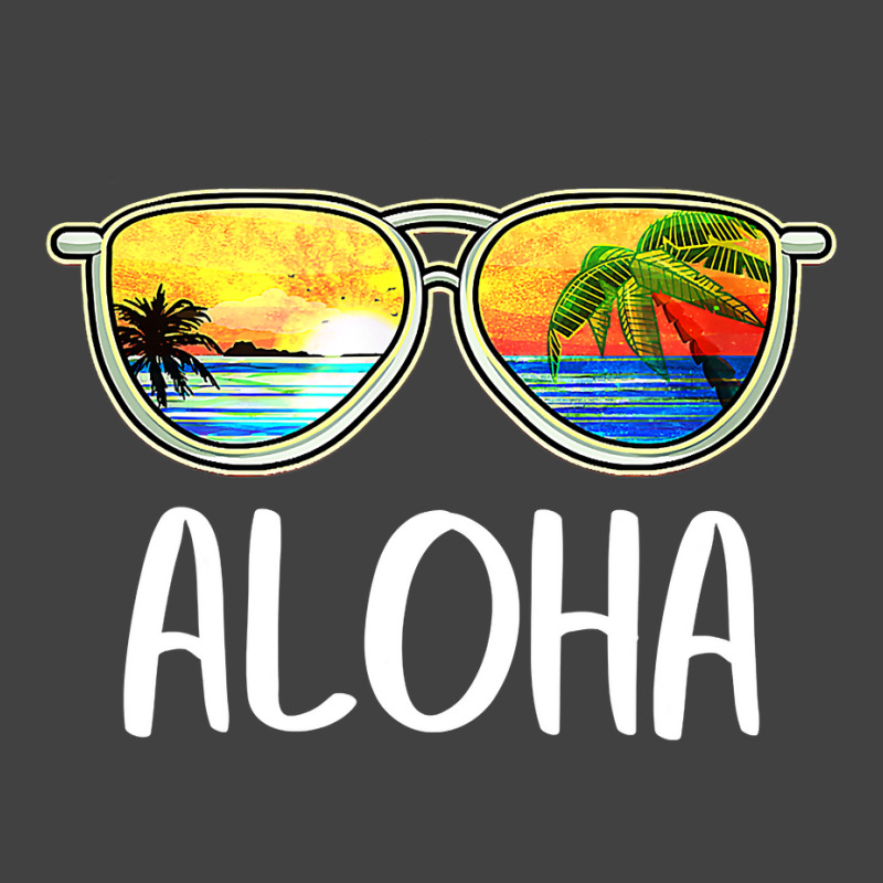 Aloha Hawaii Hawaiian Island Sunglasses Palm Trees Beach Vintage T-Shirt by cm-arts | Artistshot