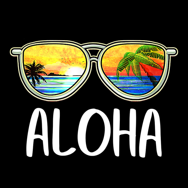 Aloha Hawaii Hawaiian Island Sunglasses Palm Trees Beach Fleece Short by cm-arts | Artistshot