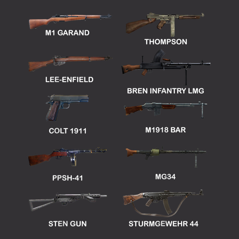 Custom Ww2 Guns Infantry Weapons M1 Garand Lee-enfield Thompson Smg ...