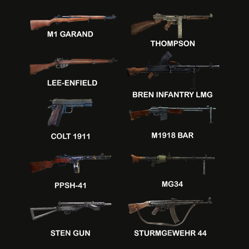 Custom Ww2 Guns Infantry Weapons M1 Garand Lee-enfield Thompson Smg ...