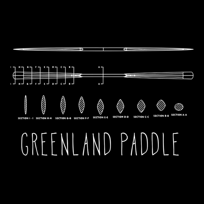 Greenland Kayak Paddle Cross Section Drawing V-neck Tee | Artistshot