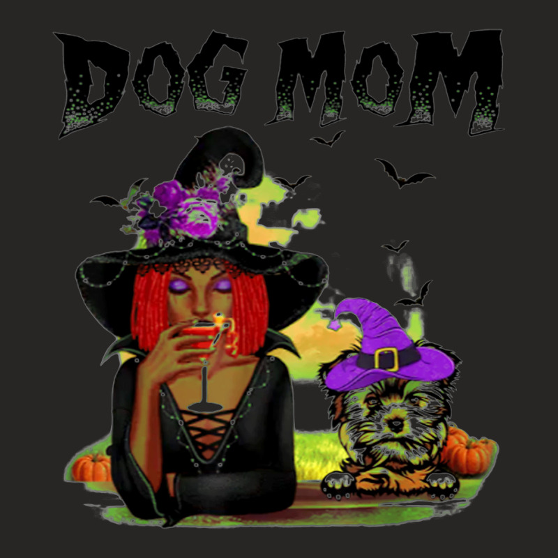 Halloween Witch Dog Yorkshire Terrier Mom Witch Ladies Fitted T-Shirt by Bestarts | Artistshot