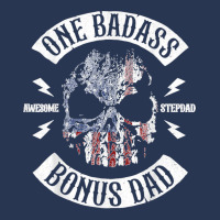 Mens One Badass Bonus Stepdad Birthday Step Dad Fathers Day Gift Men Denim Jacket | Artistshot