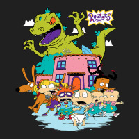 Rugrats Running Away From Reptar Ladies Polo Shirt | Artistshot