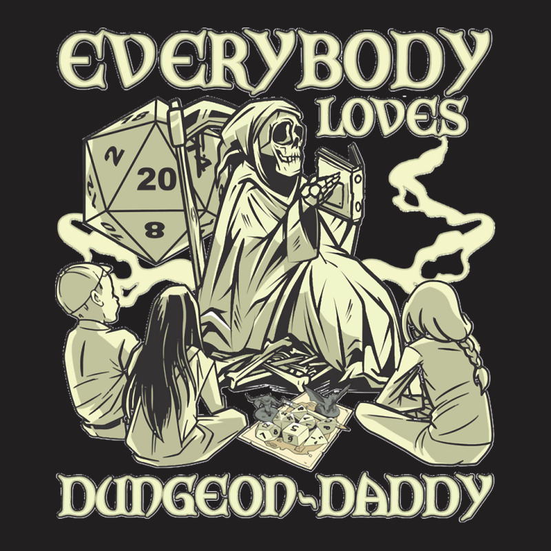 Rpg Gamer Dungeon Daddy D20 Dice Pen And Paper Board Game Classic T-shirt | Artistshot