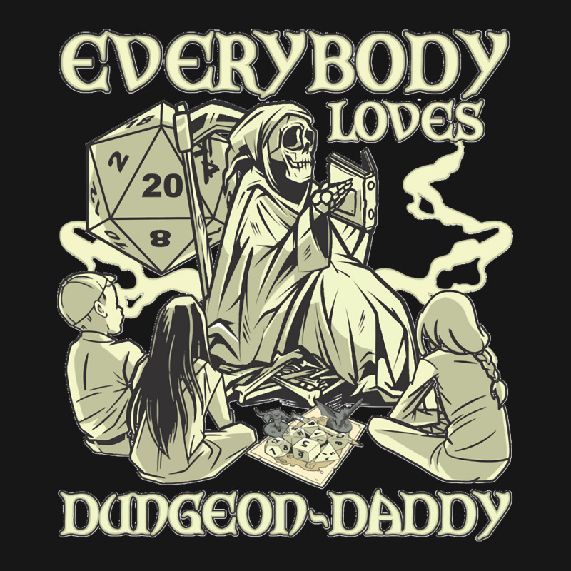 Rpg Gamer Dungeon Daddy D20 Dice Pen And Paper Board Game Classic Medium-length Apron | Artistshot