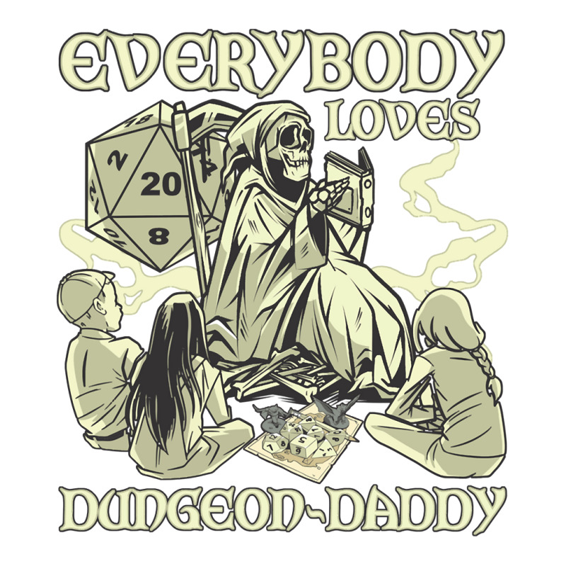 Rpg Gamer Dungeon Daddy D20 Dice Pen And Paper Board Game Classic Sticker | Artistshot