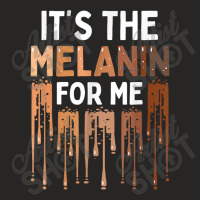 It's The Melanin For Me Melanated Black History Month Music Retro Ladies Fitted T-shirt | Artistshot