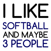 I Like Softball And 3 People Long Sleeve Baby Bodysuit | Artistshot