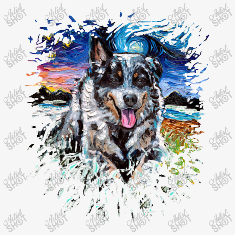 Australian Cattle Dog Night,australian Cattle Dog Ladies Fitted T-Shirt by lissaaniart | Artistshot