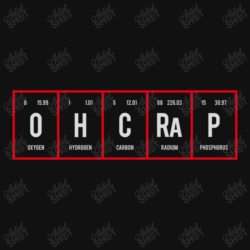 Oh Crap - Periodic Table Of Elements Portrait Canvas Print | Artistshot