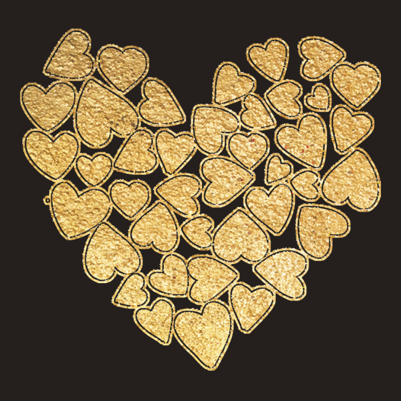 Gold Heart T  Shirt Gold Heart Valentine's Day T  Shirt Tank Top | Artistshot