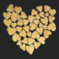 Gold Heart T  Shirt Gold Heart Valentine's Day T  Shirt Unisex Hoodie | Artistshot