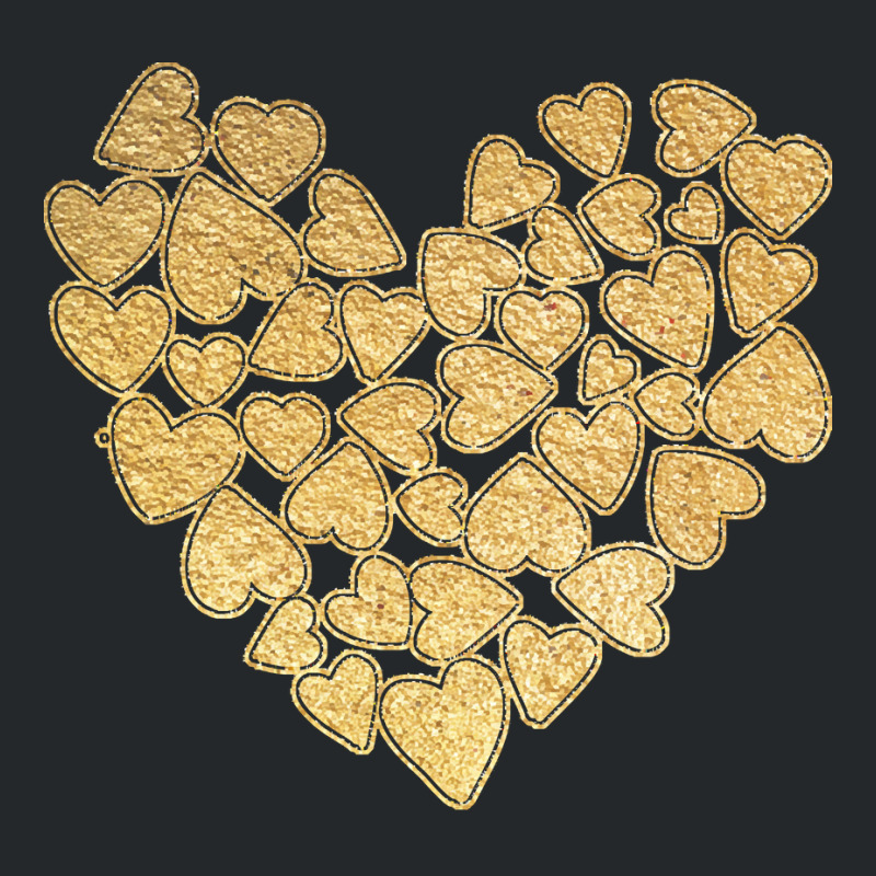Gold Heart T  Shirt Gold Heart Valentine's Day T  Shirt Crewneck Sweatshirt | Artistshot