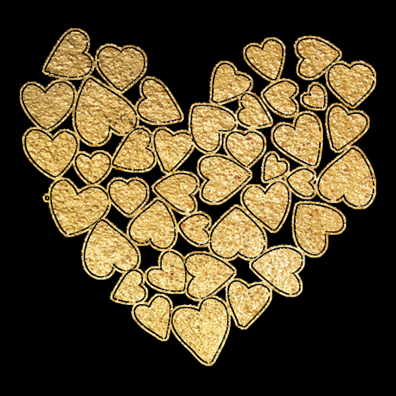 Gold Heart T  Shirt Gold Heart Valentine's Day T  Shirt Long Sleeve Shirts | Artistshot