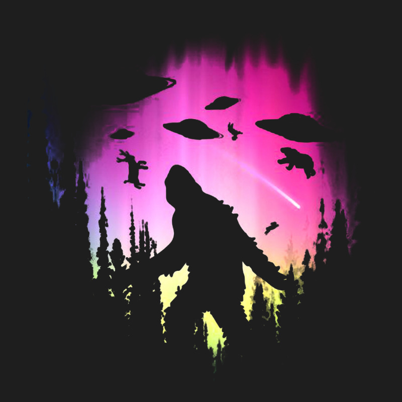 Bigfoot Ufos In Forest Classic T-shirt by cm-arts | Artistshot