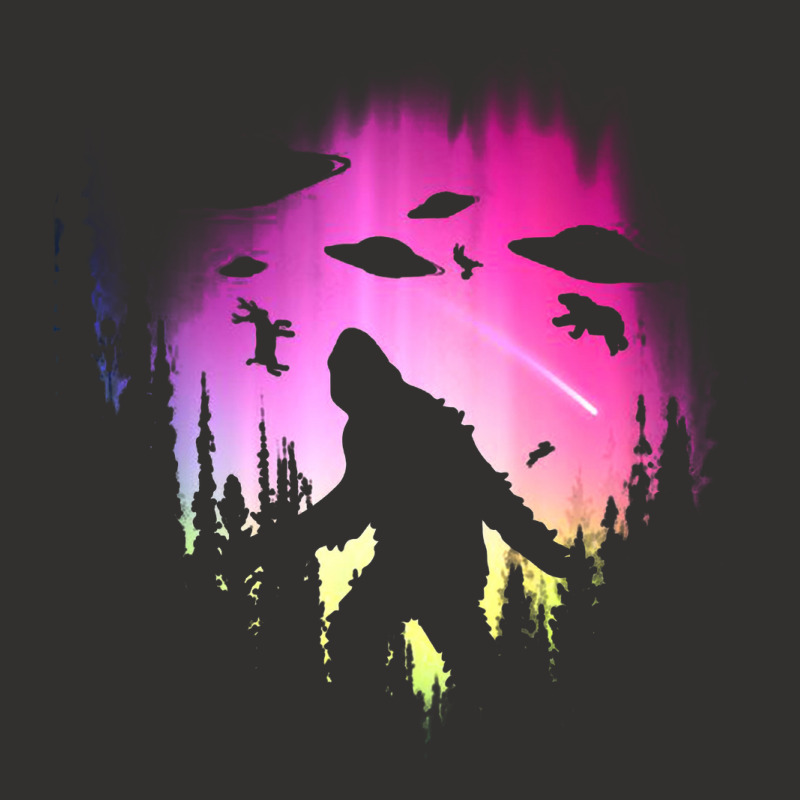 Bigfoot Ufos In Forest Champion Hoodie by cm-arts | Artistshot