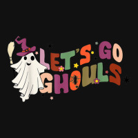 Lets Go Ghouls Boo Witch Retro Halloween Spooky Season Baby Bibs | Artistshot