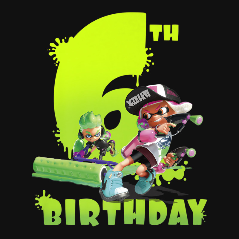 Splatoon Inkling 6th Birthday Green Splatter Portrait Full Set Car Mats | Artistshot