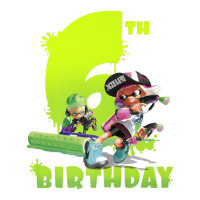 Splatoon Inkling 6th Birthday Green Splatter Portrait Sticker | Artistshot