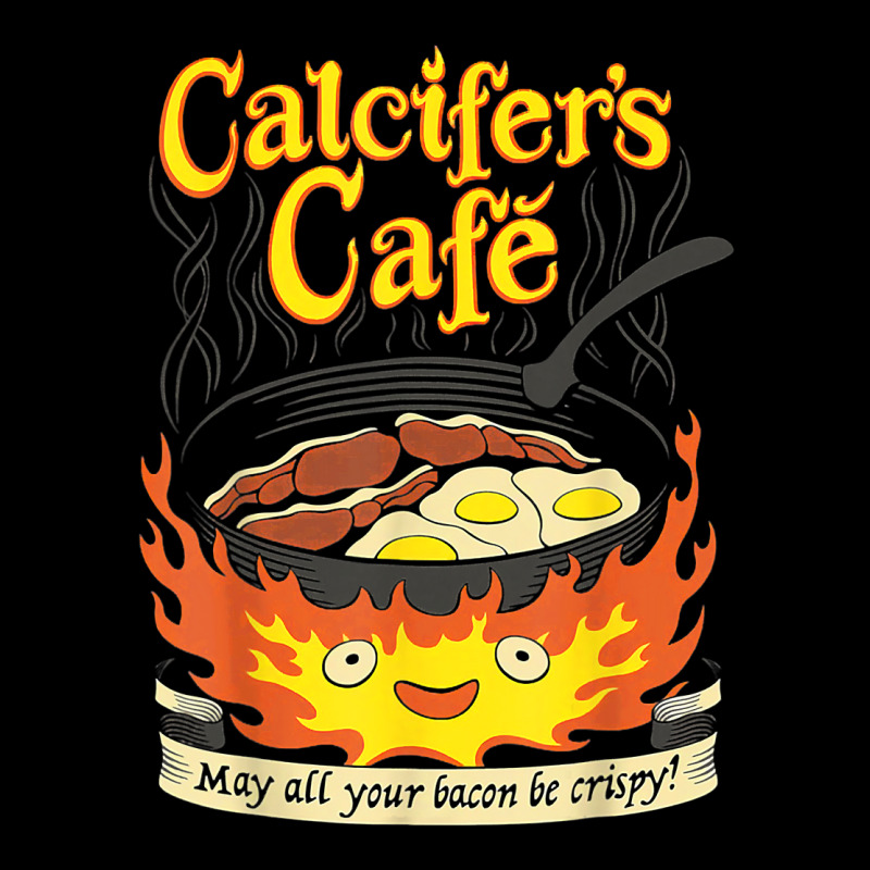 Calcifer's Cafe May All Your Bacon & Eggs Be Crispy Cooking Men's Long Sleeve Pajama Set by cm-arts | Artistshot