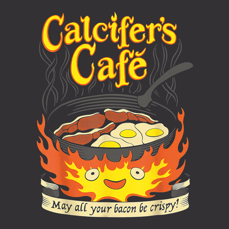 Calcifer's Cafe May All Your Bacon & Eggs Be Crispy Cooking Vintage Hoodie by cm-arts | Artistshot