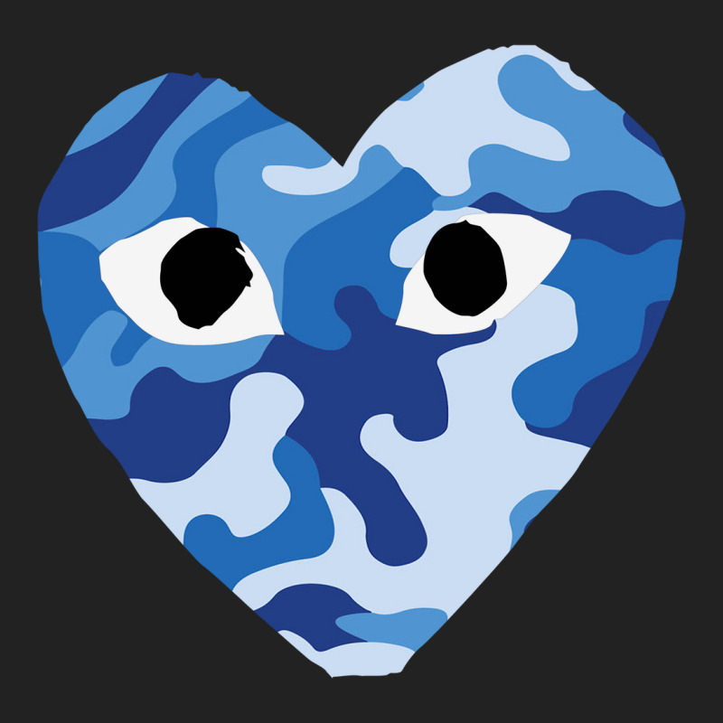 Heart With Eyes Blue Camo Backpack | Artistshot