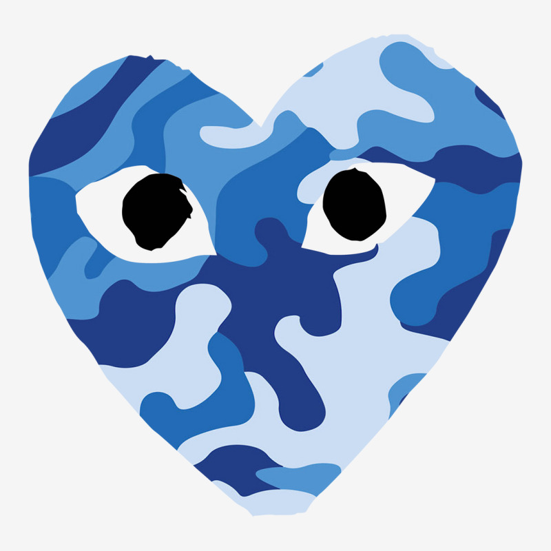 Heart With Eyes Blue Camo Rear Car Mat | Artistshot