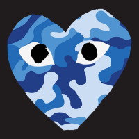 Heart With Eyes Blue Camo Waist Apron | Artistshot