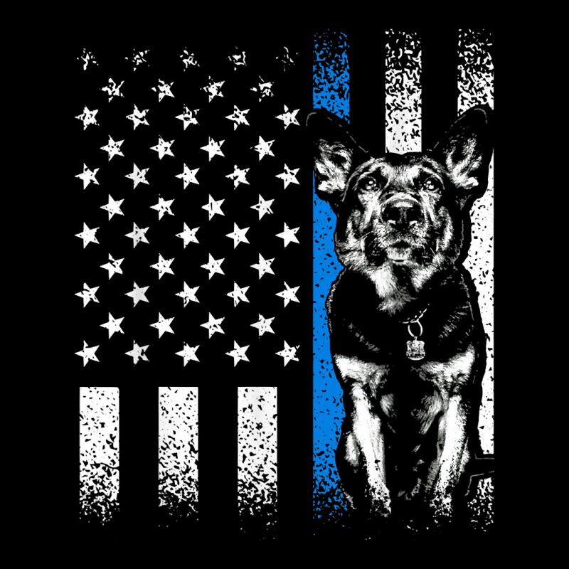 Thin Blue Line American Flag Police K9 Dog Balinese Malinois Zipper Hoodie by LorettaSharron | Artistshot