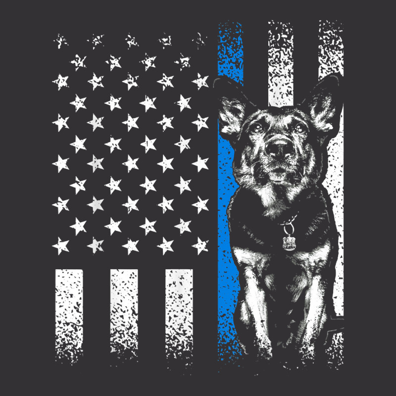 Thin Blue Line American Flag Police K9 Dog Balinese Malinois Vintage Hoodie And Short Set by LorettaSharron | Artistshot