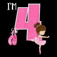 Girl_s 4 Year Old Ballerina 4th Birthday Party Ballet Dancer Pocket T-shirt | Artistshot