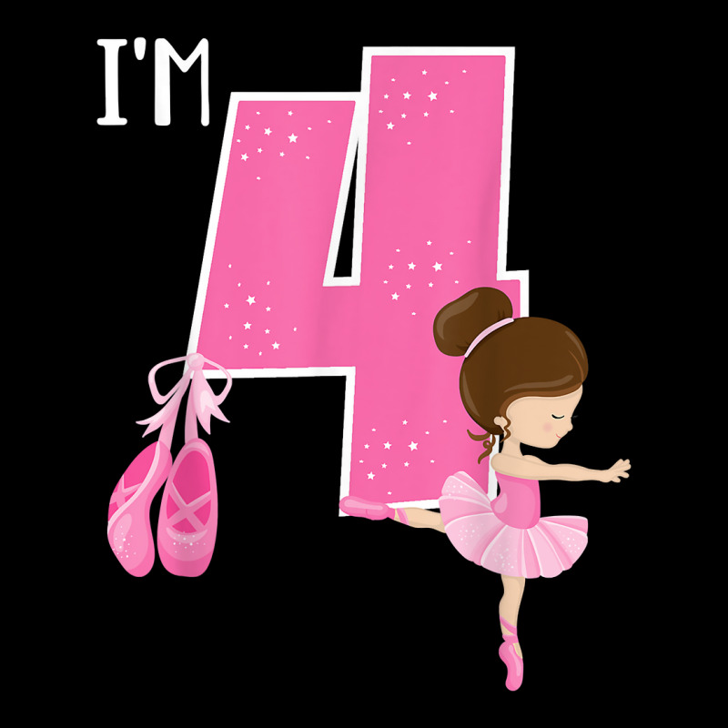 Girl_s 4 Year Old Ballerina 4th Birthday Party Ballet Dancer Pocket T-shirt | Artistshot