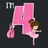 Girl_s 4 Year Old Ballerina 4th Birthday Party Ballet Dancer Crewneck Sweatshirt | Artistshot