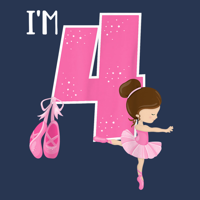 Girl_s 4 Year Old Ballerina 4th Birthday Party Ballet Dancer Men Denim Jacket | Artistshot