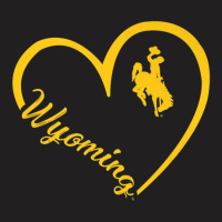 Wyoming Cowboys Heart Team Name - Apparel T-shirt | Artistshot