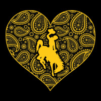 Wyoming Cowboys Paisley Heart - Apparel Pocket T-shirt | Artistshot