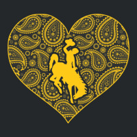 Wyoming Cowboys Paisley Heart - Apparel Crewneck Sweatshirt | Artistshot