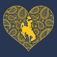 Wyoming Cowboys Paisley Heart - Apparel Men Denim Jacket | Artistshot